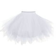 thumbnail image 2 of WHLBF Women's Large Size Retro Slip High Quality Bubble Yarn Ballet Skirt Dance Half Skirt White XXXL(XXXL), 2 of 2