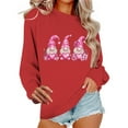 thumbnail image 2 of Ounisa Valentines Sweatshirt Women Gnomes Shirts Love Heart Sweater Crewneck Long Sleeve Pullover Tops, 2 of 6