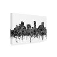 thumbnail image 2 of Marlene Watson 'Denver Colorado Skyline Cartoon B and W' Canvas Art, 2 of 3