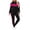 Hot Pink, variant on Mifsaly Womens Track Suits 2 Piece Set Fall Trendy Color Block Workout Daily Lounge Matching Outfits Collared Zip Up Jacket And Jogger Pants