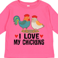 thumbnail image 4 of Inktastic Chicken Farmer I Love My Chickens Boys or Girls Long Sleeve Toddler T-Shirt, 4 of 5
