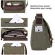 thumbnail image 3 of Bolso bandolera de lona XCF estilo vintage para portátil de 15,6 pulgadas verde militar, 3 of 4