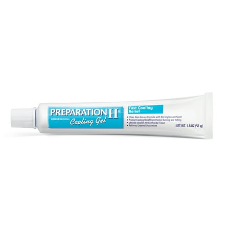 Preparation H Hemorrhoid Symptom Treatment Cooling Gel (0.9 Ounce), Fast Discomfort Relief with Vitamin E and Aloe, Tube