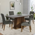thumbnail image 2 of Juego de Comedor Mesa con Tablero de Madera 4 Sillas Marrón Gris Plata MADESA, 2 of 6