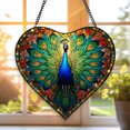 thumbnail image 7 of Peacock Window Hanging Stained Glass Chirstmas, Peacock Suncatchers for Windows Stained Glass, 7 of 7