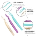 thumbnail image 3 of Luxshiny 3Pcs False Lash Applicator Eyelashes Tool Applicator Stainless Steel Assorted Color for Personal Use Women, 3 of 6