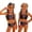 Black, variant on 4th of July Girl's 2 Piece Swimsuit Set American Flag Cute Bathing Suit Scoop Neck Independence Day Bikini Sets