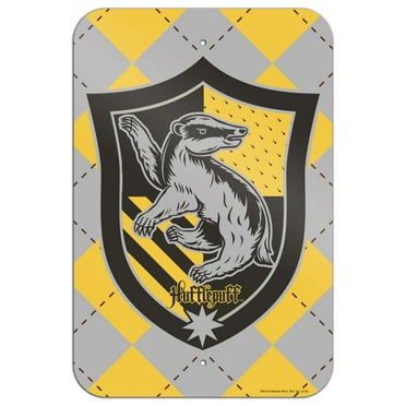 Harry Potter Hufflepuff Plaid Sigil Home Business Office Sign