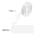 thumbnail image 3 of Uxcell Double Sided Tape Heavy Duty, Nano Adhesive Mounting Tape, 1 Roll 5mx15mmx1mm Strip & 200 Pcs 8mmx1mm Circle, 3 of 7
