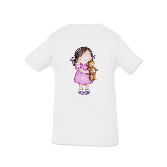 Girl With A Teddy T-Shirt Infant -Image by Shutterstock,  18 Months