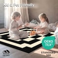 thumbnail image 4 of ODIKA 4'x6' Machine Washable Non-Slip Area Rug, Symmetrical Black and Beige High Traffic Rug, Black, 54002, 4 of 7