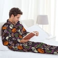 thumbnail image 6 of Haiem Halloween With Skull Pattern Men’s Long-sleeve Sleepwear,Sleepwear Set,2-piece Loungewear Set,Soft PJs Comfy Nightwear with Pockets-XX-Large, 6 of 7