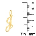 thumbnail image 2 of Precious Stars 14K Yellow Gold Diamond-cut Cursive Letter Unisex Initial 'J' Pendant - No Chain, Pendant Only, 2 of 3