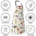 thumbnail image 6 of Bingfone Mushrooms And Butterflies Apron Gifts For Men, Women Professional Grade Chef Apron For Kitchen,Bbq & Grill, 6 of 8
