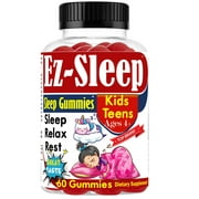 Ez-sleep Melatonin Sleep Gummies for Kids and Children, Fruity Flavored Naturally Sourced Ingredients | Better & More Restful Sleep | Non Habit Forming Kids Gummy Vitamins | Vegan 60 ct