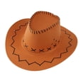thumbnail image 2 of Sombrero de vaquero infantil, sombrero tipo sombrero, gorras, sombrero de pradera, accesorios para disfraces, ropa, sol Amarillo brillante, 2 of 9