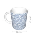 thumbnail image 2 of Yiaed Gray White Floral Print Ceramics Coffee,Large Handle Design,Extra Large Tea and Coffee Cup for Office and Home Mugs, 2 of 6