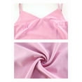 thumbnail image 3 of Women's V-Neck Tie Strap Sleeveless Loose Fit Mini Dress Pink L, 3 of 4