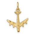 thumbnail image 3 of Real 14kt Yellow Gold 3-D Airplane Charm Pendant; for Adults and Teens; for Women and Men, 3 of 5
