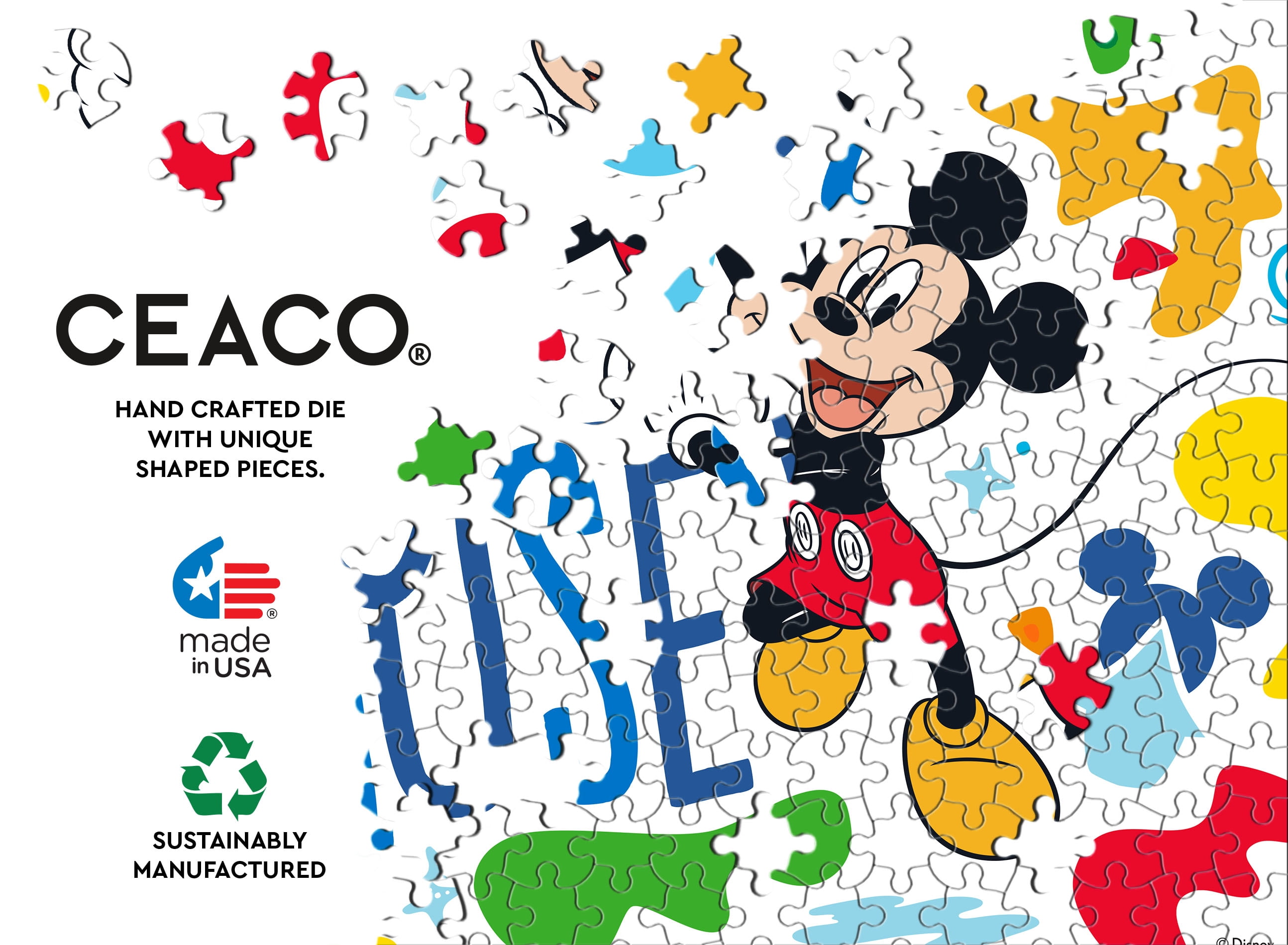 Ceaco Mickey's Clubhouse 4-in-1 Multipack Interlocking Jigsaw Puzzles for Children Ages 6+