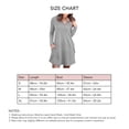 thumbnail image 5 of Vestido informal holgado, con botones en la parte delantera, bolsillos, estilo otoñal, talla S, color gris, con escote en V y manga larga, 5 of 5