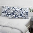 thumbnail image 4 of Navy Blue Monstera Deliciosa Throw Pillow Cover 20 x 30 Inch Decorative Pillow Cover Tropical Summer Botanical Lumbar Pillowcase Seasonal Rectangle Cushion Case for Couch Sofa Bed Living Room, 4 of 9