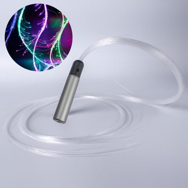 LUVCLS Tira de luces LED de fibra óptica con látigo, 360°, RGB, multimodo, I2W8, para espectáculos de baile