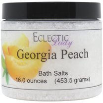 Georgia Peach Bath Salts by Eclectic Lady, 16 ounces