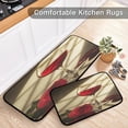 thumbnail image 5 of SKYSONIC Glass of Red Wine Kitchen Rugs Set of 2, Rose Flower Floor Runner Area Rug Washable Carpet Mat Perfect for Living Room Bedroom Entryway, 5 of 7