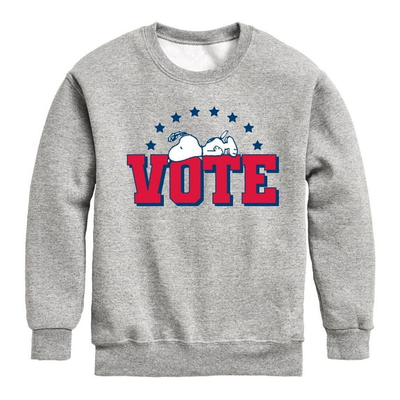 Peanuts - Vote Snoopy - Toddler & Youth Crewneck Fleece Sweatshirt