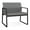 Adler Graphite, variant on Gansett Reception Waiting Room Bariatric Chair / Black Steel / Light Gray
