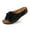 Black, variant on Slippers for Women,Stylish Opentoe Wedges With Leather Top And Flower Slippers Are Comfortable Shoes With Temperament,Womens Slippers,Black,7.5
