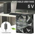 thumbnail image 6 of Toyvian Black USB Cooling Fan for Computer Case, Router, Modem Radiator Cooler, Quiet & Efficient Heat Dissipation, 6 of 6