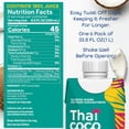 thumbnail image 2 of Thai Coco Organic Coconut Water, 100% Pure & Unsweetened, No Sugar Added, USDA Organic, Natural Electrolytes Hydration Drink, 33.8 fl oz Tetra Carton (Pack of 6), 2 of 5