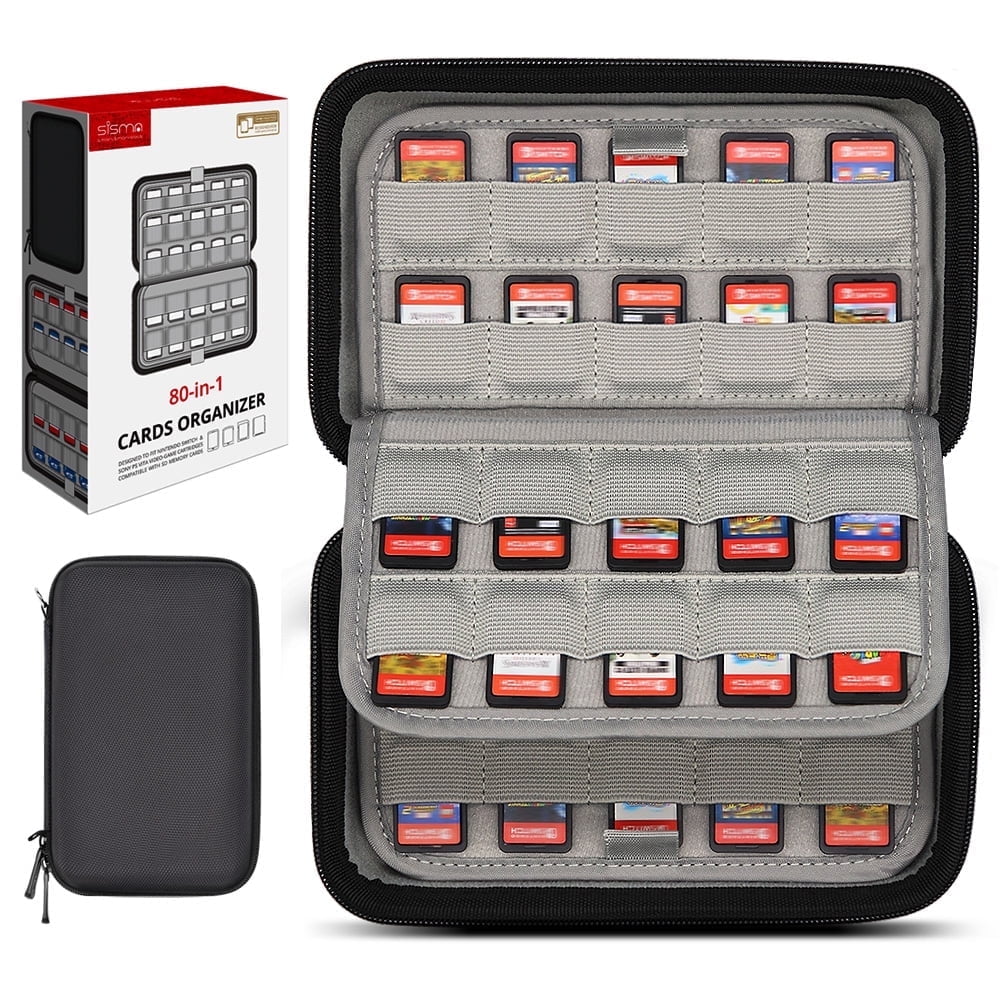 TSV, Switch Game Card Holder Case, 80 Slots, Protective Carry Case