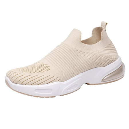 

Sandals Women Women Fly Woven Mesh Running Shoes For Women Athletic Tennis Walking Breathable Sneakers Fashion Sport Shoes Womens Sandals Net Surface Khaki 37