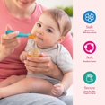thumbnail image 2 of Best First Stage Baby Girls Spoons BPA Free, 4-Pack, Soft Silicone Baby Spoons Training Spoon Gift Set for Infant (Blue), 2 of 5