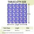 thumbnail image 2 of Blue Unicorn Rainbow Pattern Square Fitted Tablecloth with Elastic Edge,Square Table Cover,Washable Elastic Table Cover for Home Kitchen Party Decor 36"x36", 2 of 6