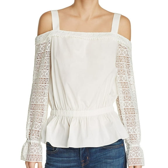 Ramy Brook Womens Sylvie Knit Blouse, White, XX-Small