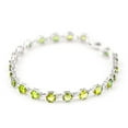 thumbnail image 2 of Galaxy Gold 5.5 CTW 14k Solid White Gold Tennis Bracelet Peridot, 2 of 3