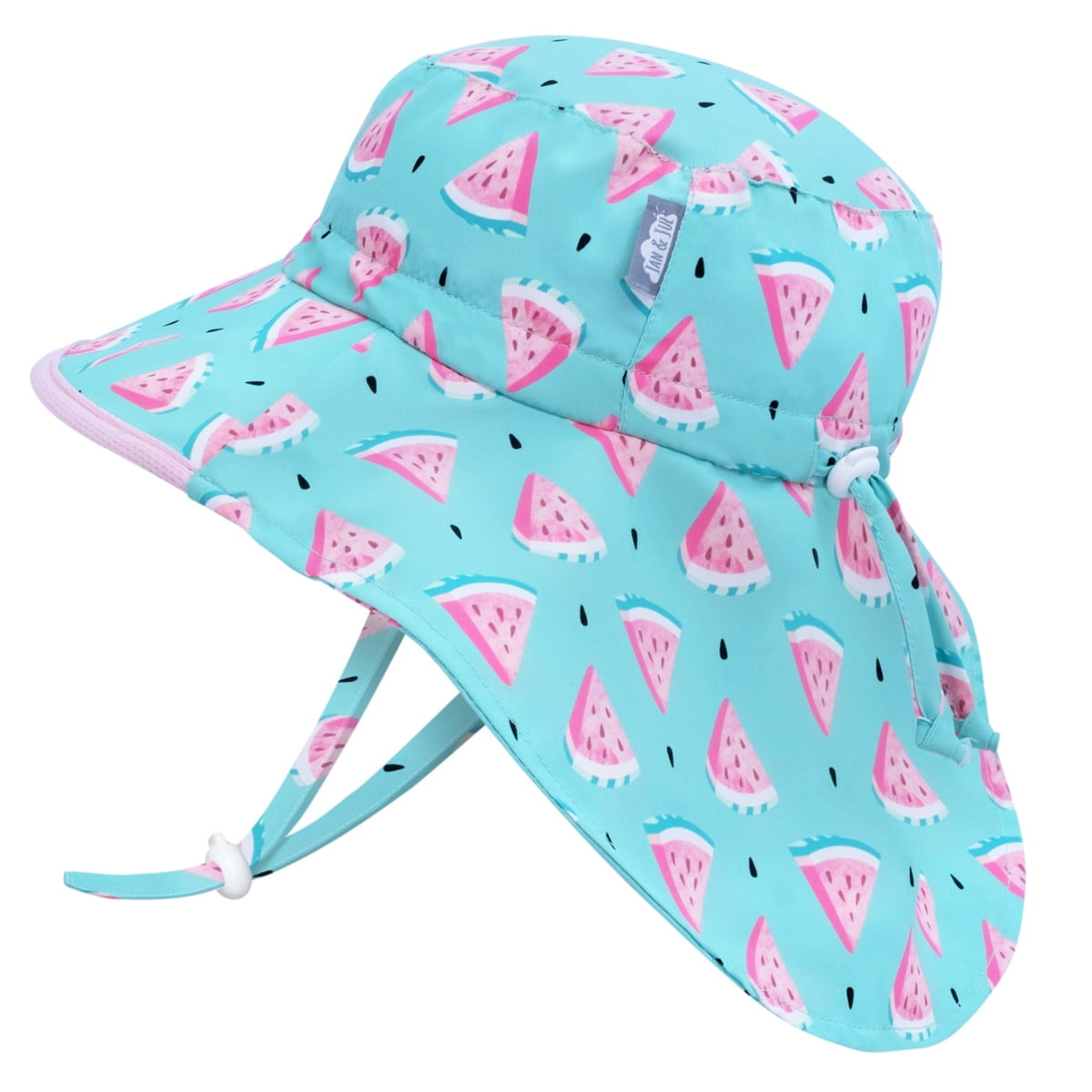 Photo 1 of Jan Jul Kids' Sun-Hat for Girls, Lightweight, Breathable Polyester (L: 2-5 Years, Watermelon)