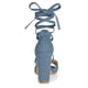 thumbnail image 3 of Sandalias De Mujer Con Tacón En Bloque Y Cordones Azul claro 9, 3 of 6