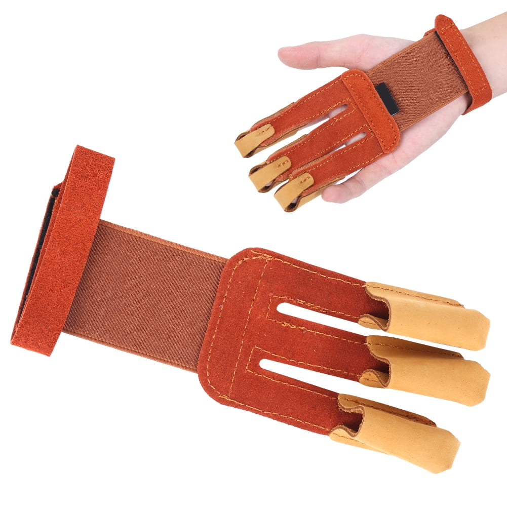 Spptty Outdoor Three Finger Guard Glove Traditional Recurved Bow
