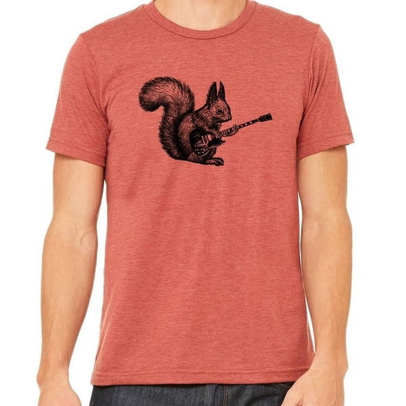 Écureuil Jouant de la Guitare - T-Shirt animal pour Hommes - T-Shirts Graphiques - T-Shirts Amusants