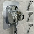 thumbnail image 3 of Soporte de ducha con adhesivo resistente al agua, compatibilidad universal, soporte de cabezal de ducha de pared de plástico ABS, 3 of 5