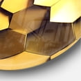 thumbnail image 3 of Designart 'Golden Honeycomb Wall Texture ' Modern wall clock, 3 of 6