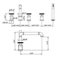 thumbnail image 5 of Five Holes Deck Mounted Bathroom Bathtub Faucet, Roman Waterfall Tub Filler with Hand Shower, 5 of 5