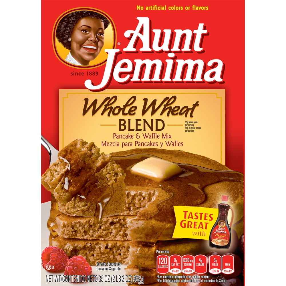 Aunt Jemima Whole Wheat Blend Pancake & Waffle Mix 35 oz. Box by Quaker Oats