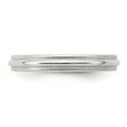 thumbnail image 5 of 925 Sterling Silver Polished 3mm Half Round Milgrain Size 8.5 Band Ring Ring for Women and Men, 5 of 6