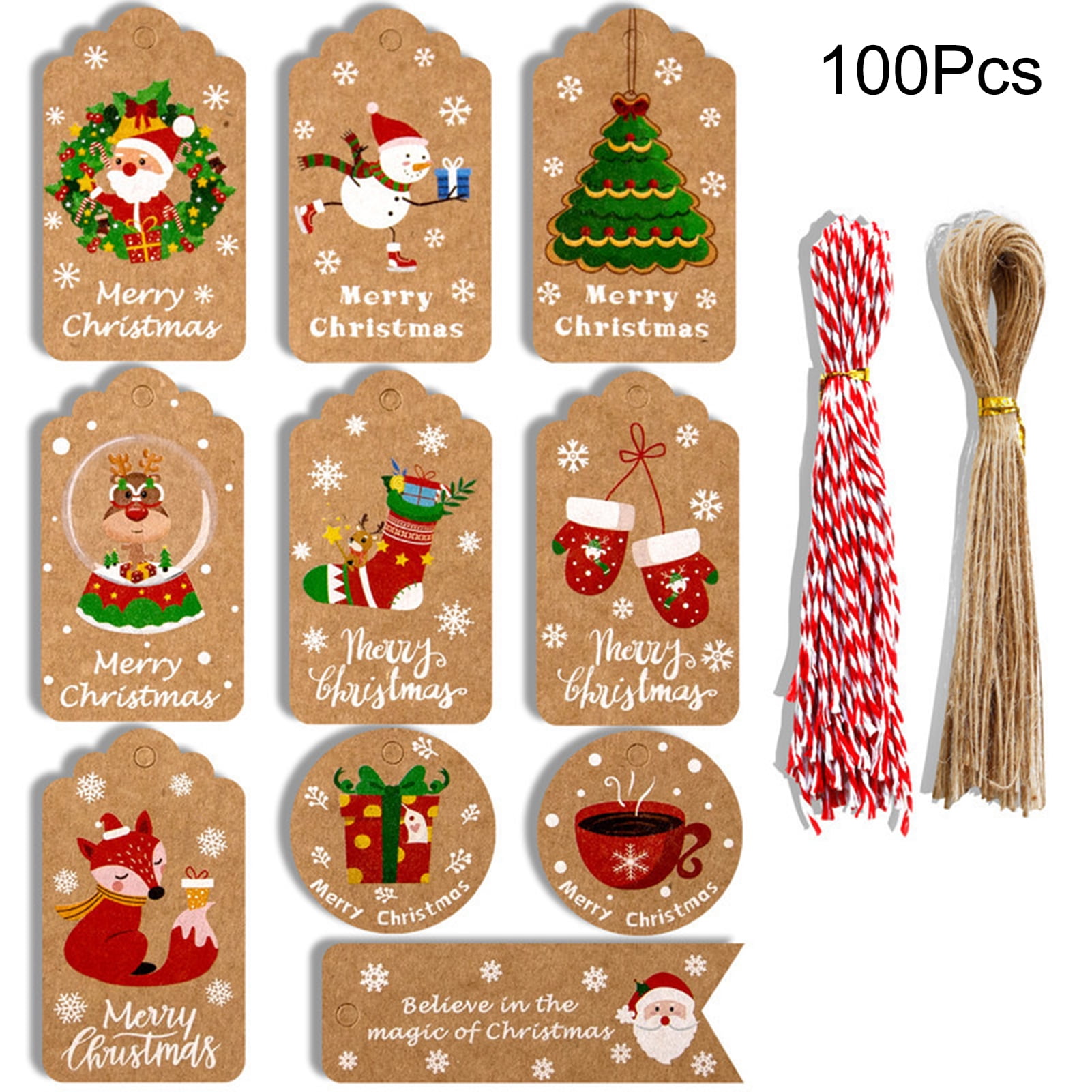 Colorful Christmas Tags  Set of 10 Festive Christmas Labels and Tags –  Sunshine Parties